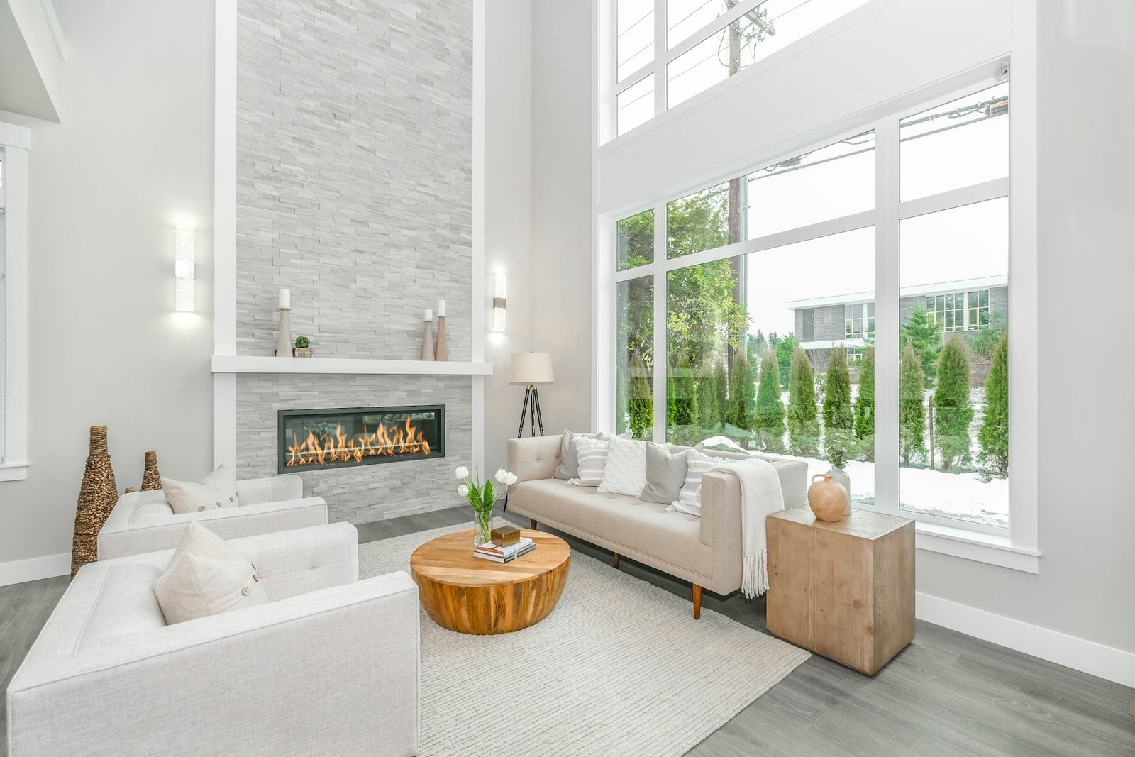 Bright, modern living room